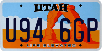 UT license plate U946GP