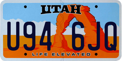 UT license plate U946JQ