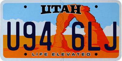 UT license plate U946LJ