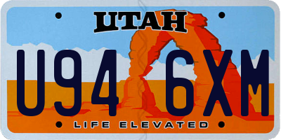 UT license plate U946XM
