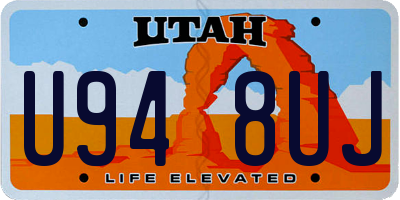 UT license plate U948UJ