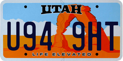 UT license plate U949HT