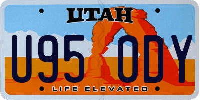 UT license plate U950DY