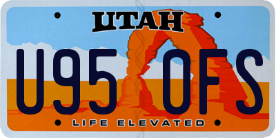 UT license plate U950FS