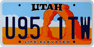 UT license plate U951TW