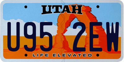 UT license plate U952EW
