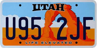 UT license plate U952JF