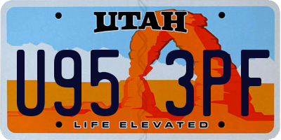 UT license plate U953PF