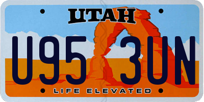 UT license plate U953UN