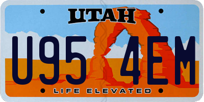 UT license plate U954EM