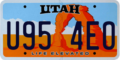 UT license plate U954EO