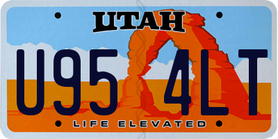 UT license plate U954LT