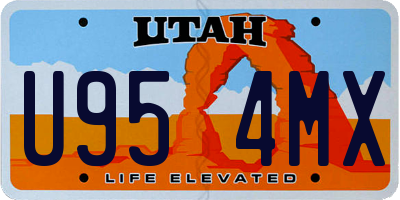 UT license plate U954MX