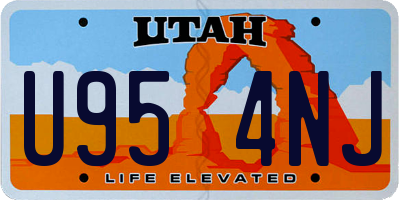 UT license plate U954NJ