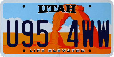 UT license plate U954WW