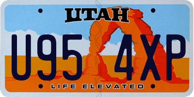 UT license plate U954XP