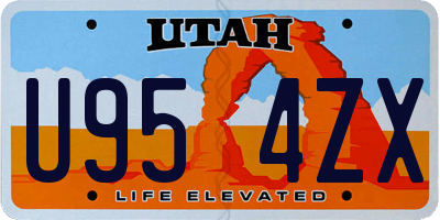 UT license plate U954ZX
