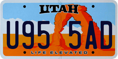 UT license plate U955AD