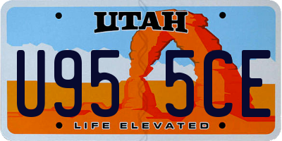 UT license plate U955CE