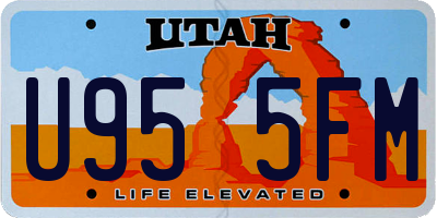 UT license plate U955FM