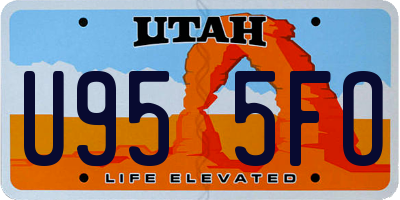 UT license plate U955FO