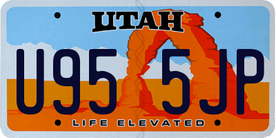 UT license plate U955JP