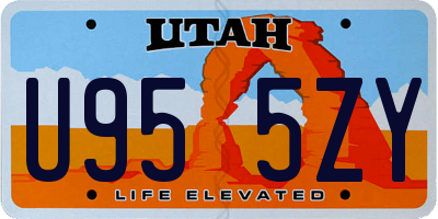 UT license plate U955ZY