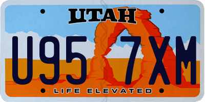 UT license plate U957XM