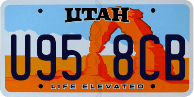 UT license plate U958CB