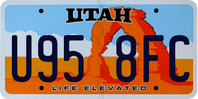 UT license plate U958FC