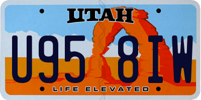 UT license plate U958IW