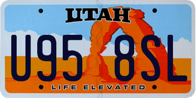 UT license plate U958SL