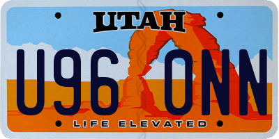 UT license plate U960NN