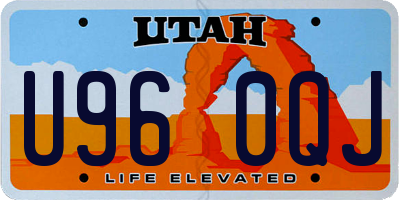 UT license plate U960QJ