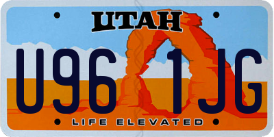 UT license plate U961JG