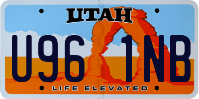 UT license plate U961NB