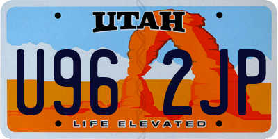 UT license plate U962JP