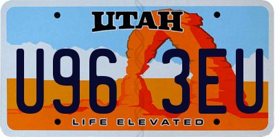 UT license plate U963EU