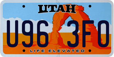 UT license plate U963FO