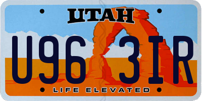 UT license plate U963IR