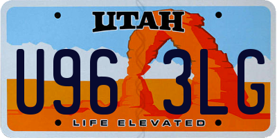 UT license plate U963LG