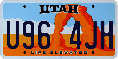 UT license plate U964JH