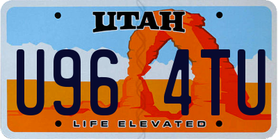 UT license plate U964TU