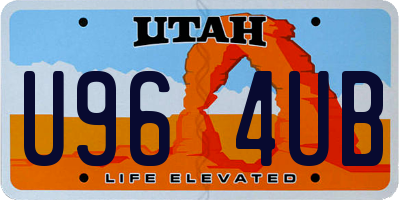 UT license plate U964UB