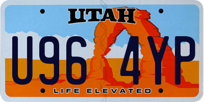 UT license plate U964YP