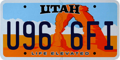 UT license plate U966FI