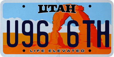 UT license plate U966TH