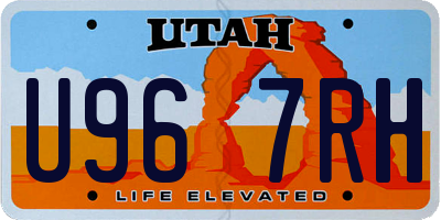 UT license plate U967RH