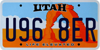 UT license plate U968ER