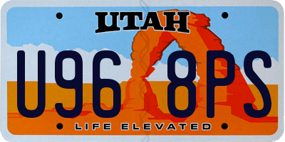UT license plate U968PS